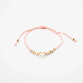 Armbånd Hjerte Fersken