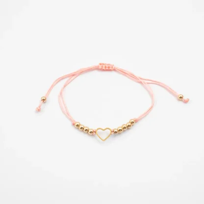 Armbånd Hjerte Fersken