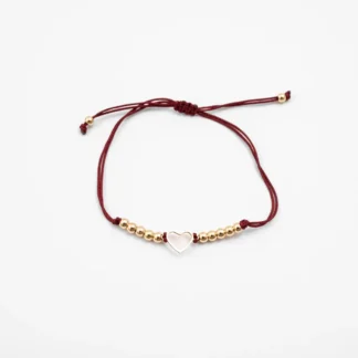 Armbånd Hjerte Burgunder