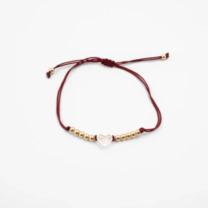 Armbånd Hjerte Burgunder