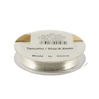 GO1064 Metalltråd Sølv 0,4mm