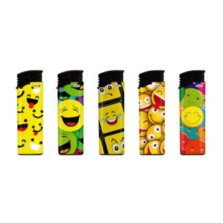 Atomic Electronic Lighter F2 Softflame Refillable Smileys