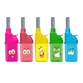 Atomic Mini BBQ Lighter Softflame Refillable Funny Faces