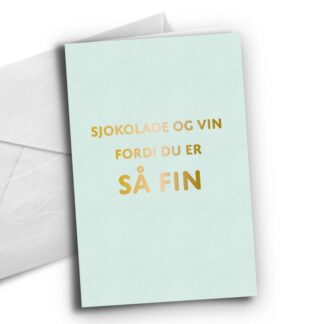Kort, Sjokolade og vin