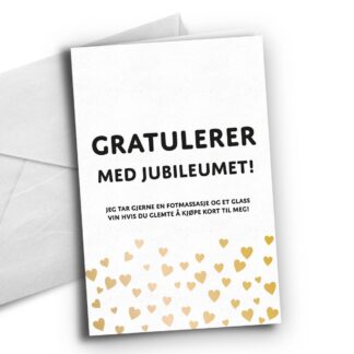 Kort, Gratulerer med jubileumet